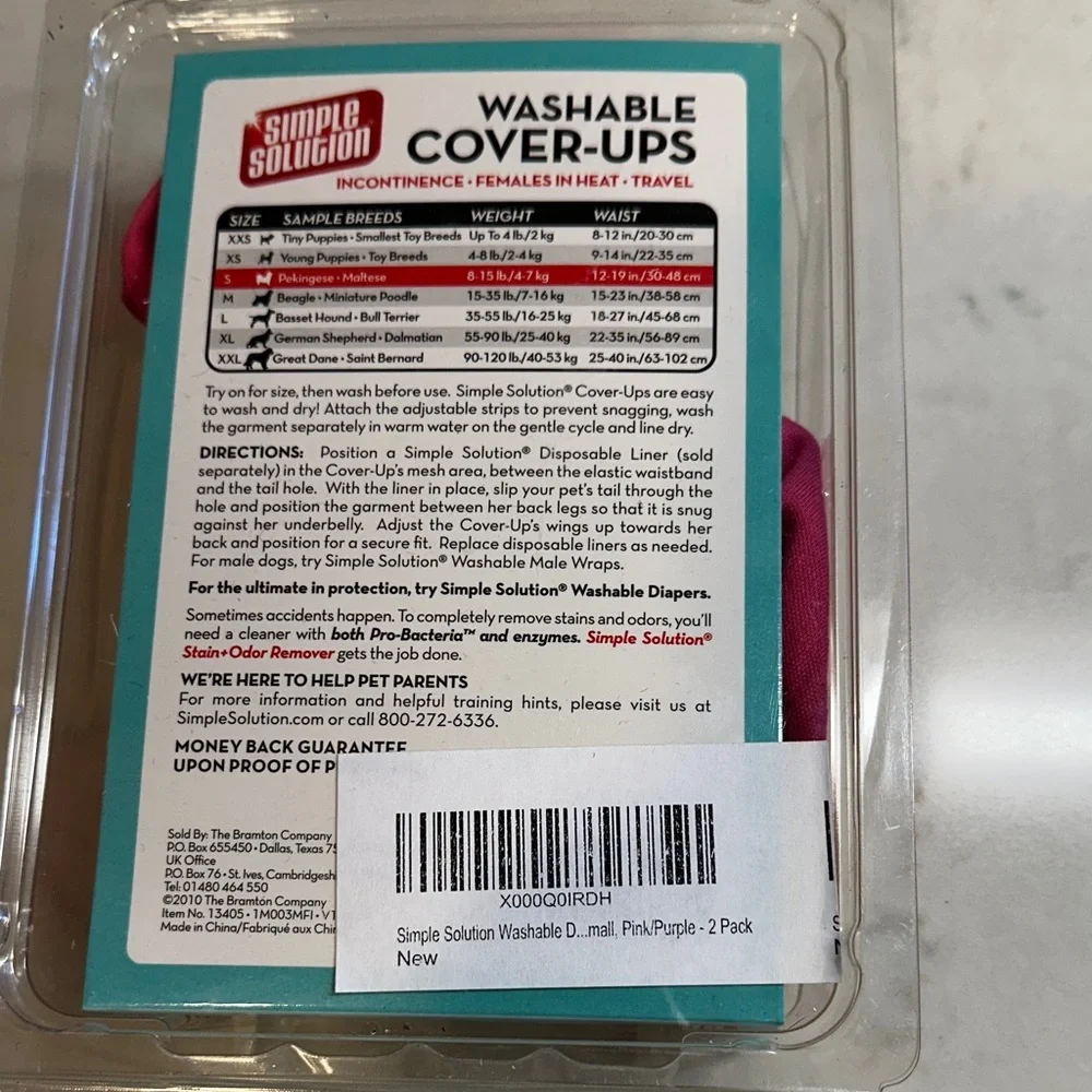 Washable Dog Diaper Cover-Ups - Pink and Turquoise Brand New - Picture 6 of 8